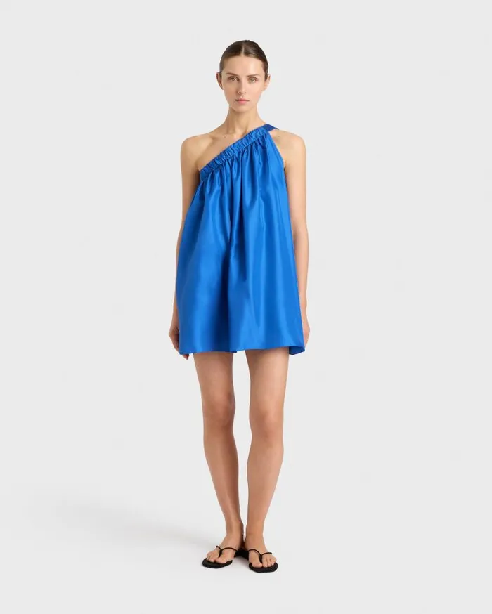 BONDI BORN Dresses Marfa Silk Mini Dress 8211 Cerulean 8211 Women