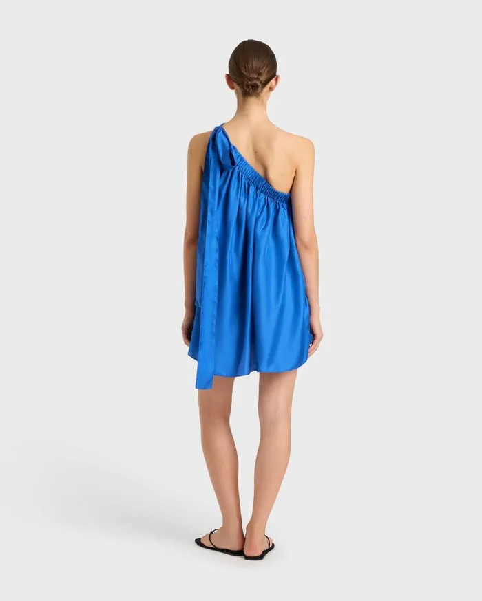 BONDI BORN Dresses Marfa Silk Mini Dress 8211 Cerulean 8211 Women