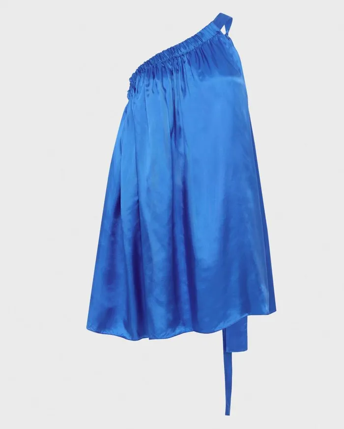 BONDI BORN Dresses Marfa Silk Mini Dress 8211 Cerulean 8211 Women