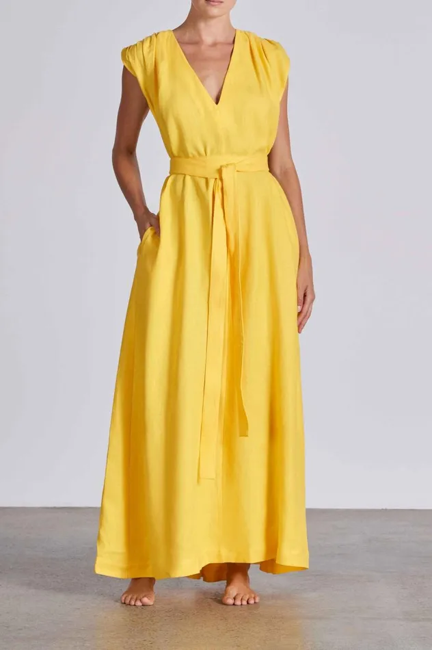 BONDI BORN Dresses Marigot Dress 8211 Sunflower 8211 Women