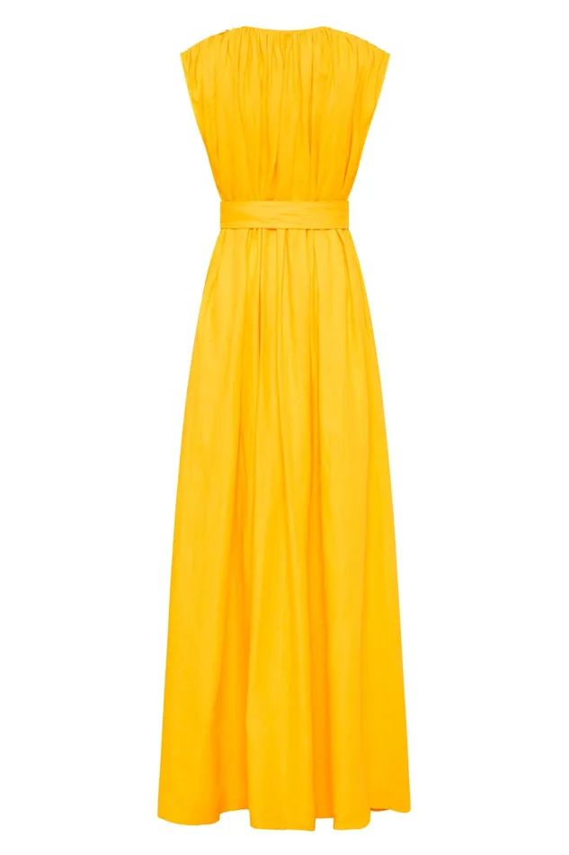 BONDI BORN Dresses Marigot Dress 8211 Sunflower 8211 Women