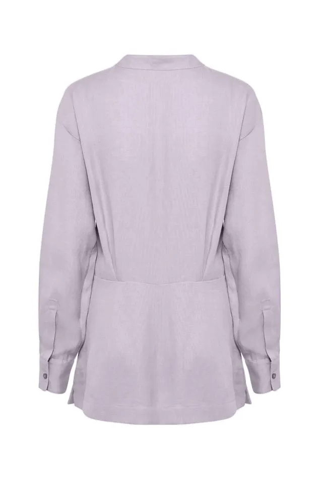 BONDI BORN Dresses Menton Organic Linen Mini 8211 Thistle 8211 Women