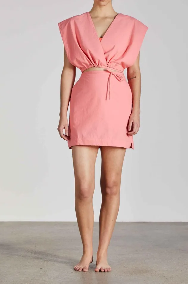 BONDI BORN Dresses Motu Mini Dress 8211 Coral 8211 Women