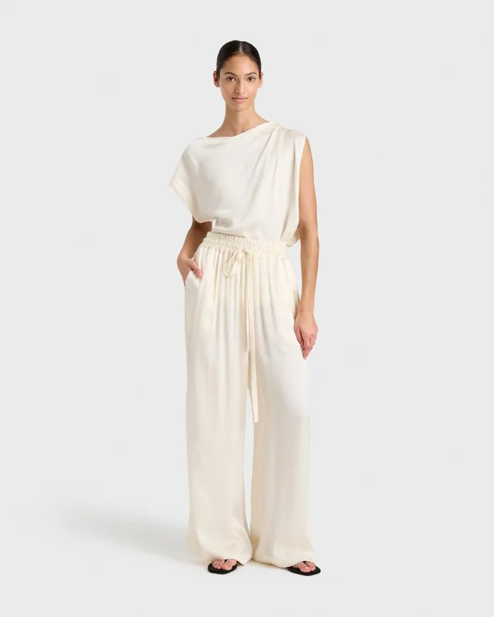 BONDI BORN Matching Separates Ardea Luxe Pant 8211 Pearl 8211 Women