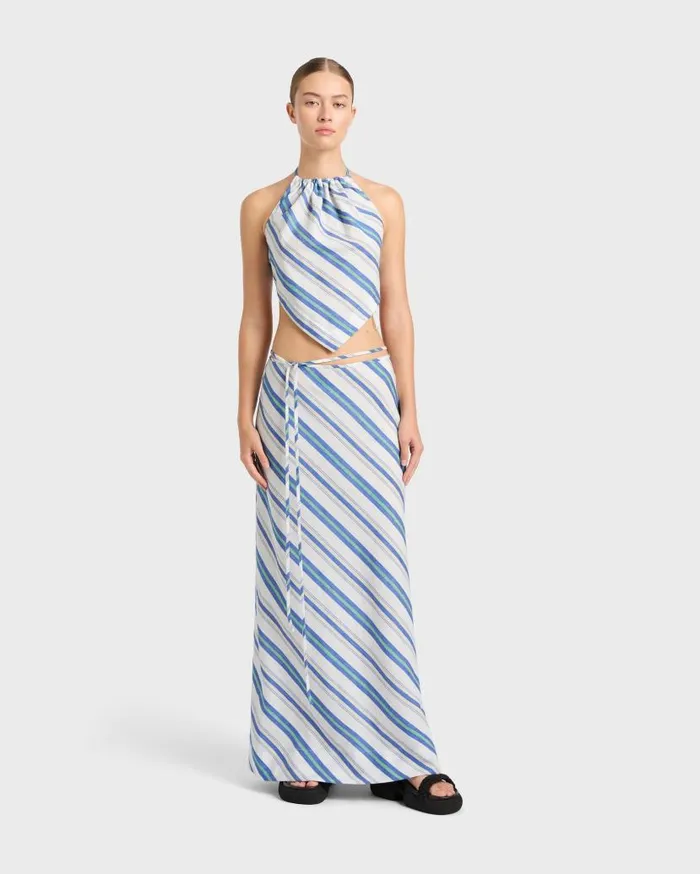BONDI BORN Matching Separates Arezzo Scarf Top 8211 Lapis 8211 Women