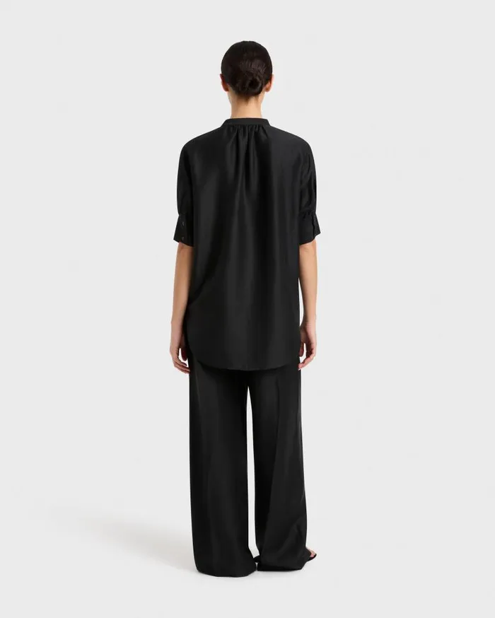 BONDI BORN Matching Separates Bormio Short Sleeve Shirt 8211 Black 8211 Women