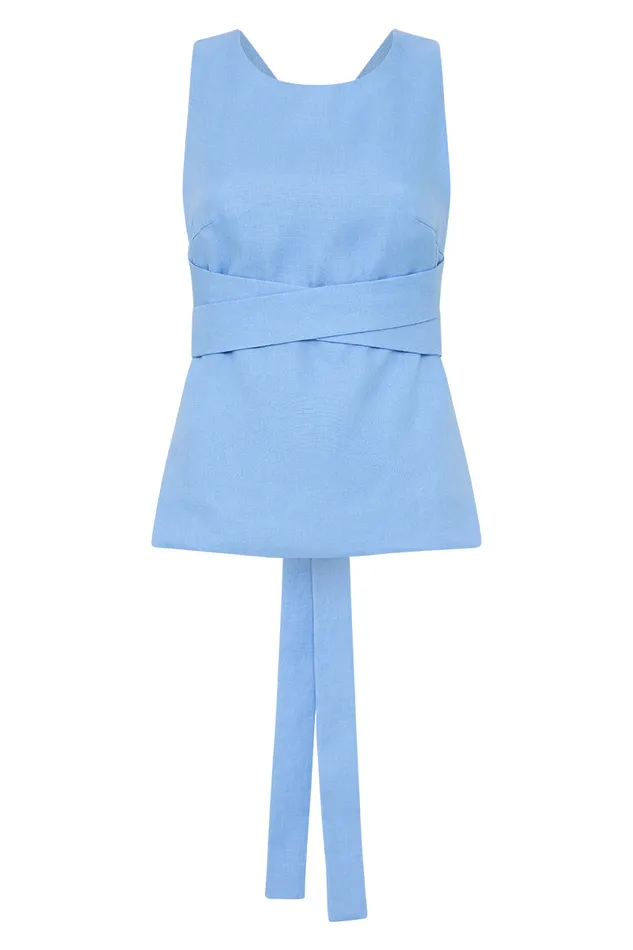 BONDI BORN Matching Separates Cabagan Tie Top 8211 Periwinkle 8211 Women