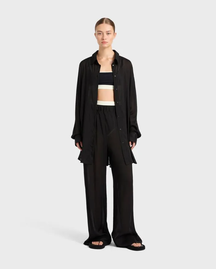 BONDI BORN Matching Separates Cremona Oversized Shirt 8211 Black 8211 Women