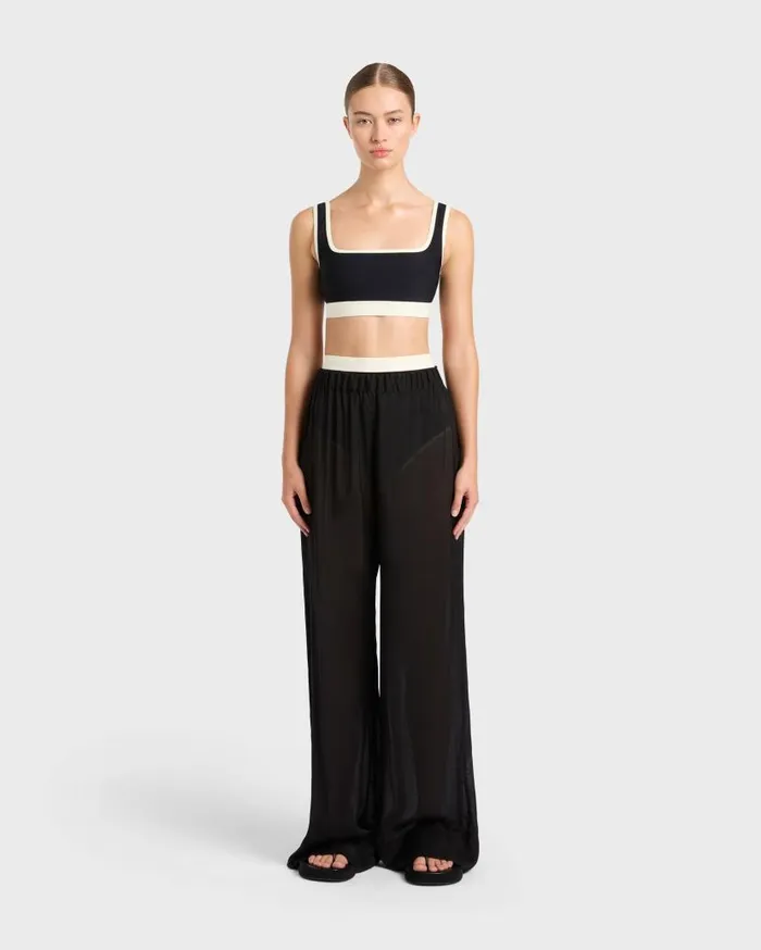 BONDI BORN Matching Separates Cremona Sheer Pant 8211 Black 8211 Women