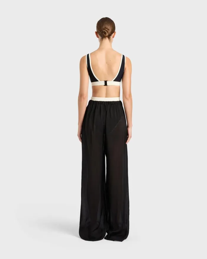 BONDI BORN Matching Separates Cremona Sheer Pant 8211 Black 8211 Women