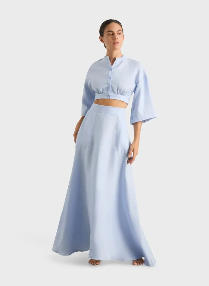 BONDI BORN Matching Separates Delphi Cropped Top 8211 Azul 8211 Women