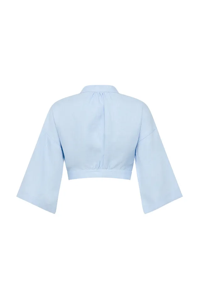 BONDI BORN Matching Separates Delphi Cropped Top 8211 Azul 8211 Women