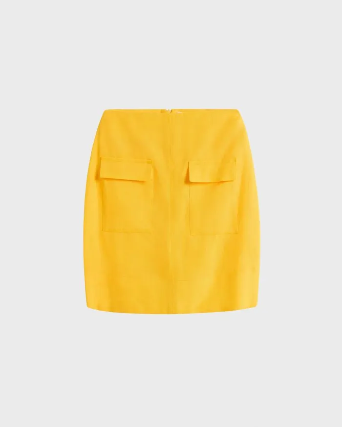 BONDI BORN Matching Separates Delphi Mini Skirt 8211 Daffodil 8211 Women BONDI BORN Matching Separates Delphi Mini Skirt 8211 Daffodil 8211 Women