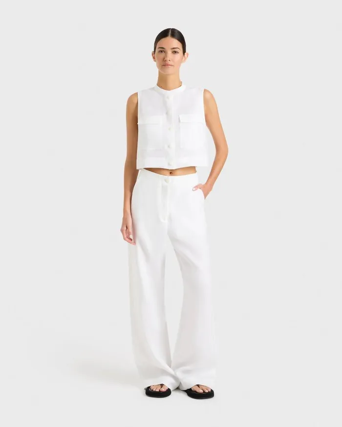 BONDI BORN Matching Separates Delphi Tailored Pant 8211 White 8211 Women