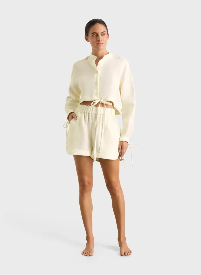 BONDI BORN Matching Separates Delphi Tie Shirt 8211 Porcelain 8211 Women