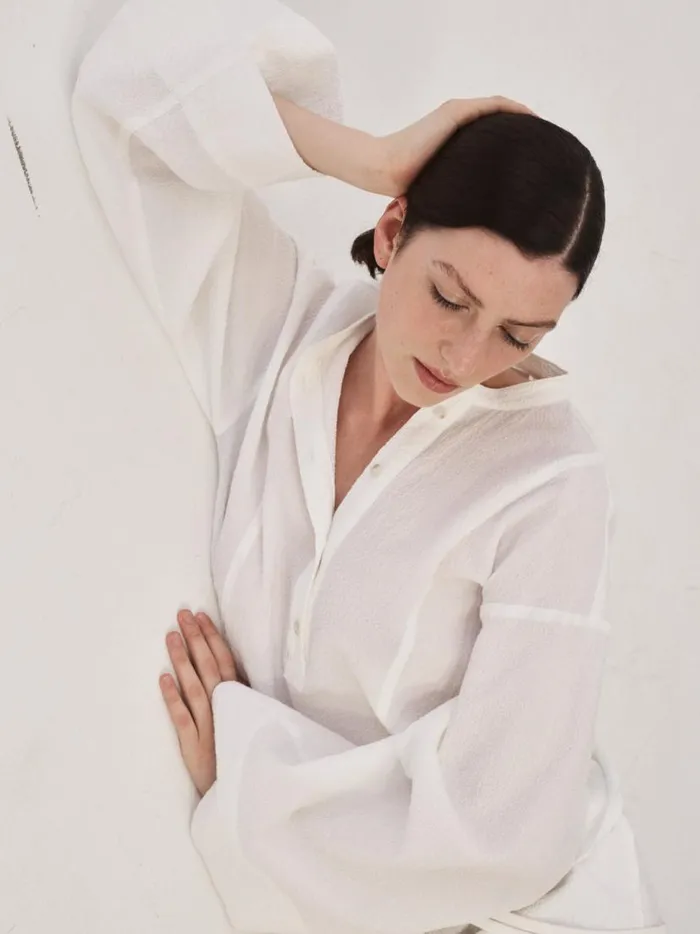BONDI BORN Matching Separates Hastings Organic Cotton Relaxed Sleeve Top 8211 White 8211 Women