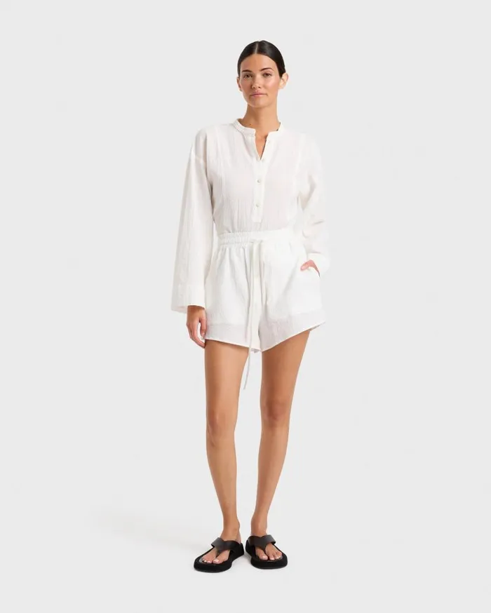 BONDI BORN Matching Separates Hastings Organic Cotton Short 8211 White 8211 Women