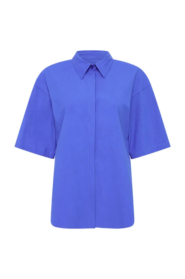 BONDI BORN Matching Separates Ios Short Sleeve Shirt 8211 Night 8211 Women