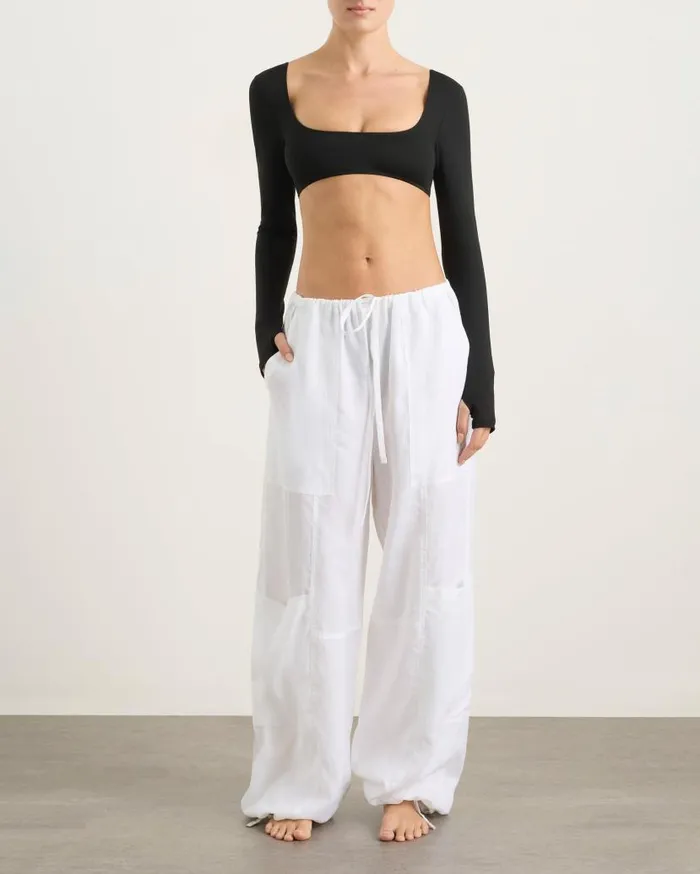 BONDI BORN Matching Separates Leiden Cargo Pant 8211 White 8211 Women