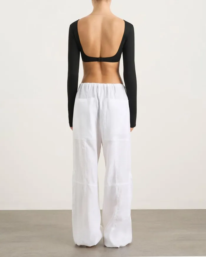 BONDI BORN Matching Separates Leiden Cargo Pant 8211 White 8211 Women