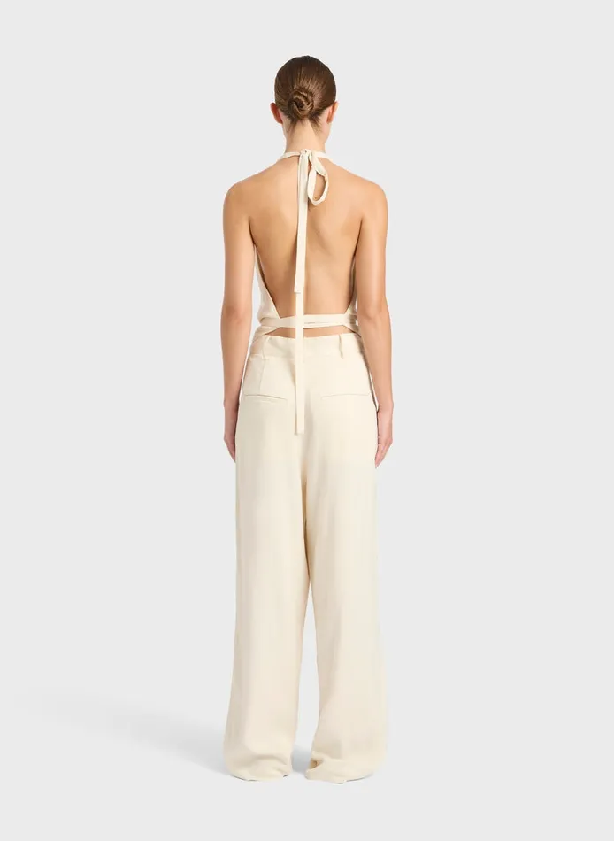 BONDI BORN Matching Separates Lisbon Pleat Front Pant 8211 Cream 8211 Women BONDI BORN Matching Separates Lisbon Pleat Front Pant 8211 Cream 8211 Women