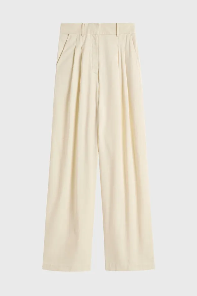 BONDI BORN Matching Separates Lisbon Pleat Front Pant 8211 Cream 8211 Women BONDI BORN Matching Separates Lisbon Pleat Front Pant 8211 Cream 8211 Women