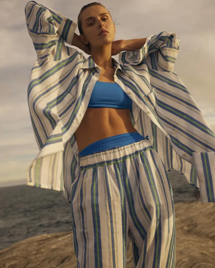 BONDI BORN Pants and Shorts Arezzo Wide Leg Pant 8211 Lapis 8211 Women BONDI BORN Pants and Shorts Arezzo Wide Leg Pant 8211 Lapis 8211 Women
