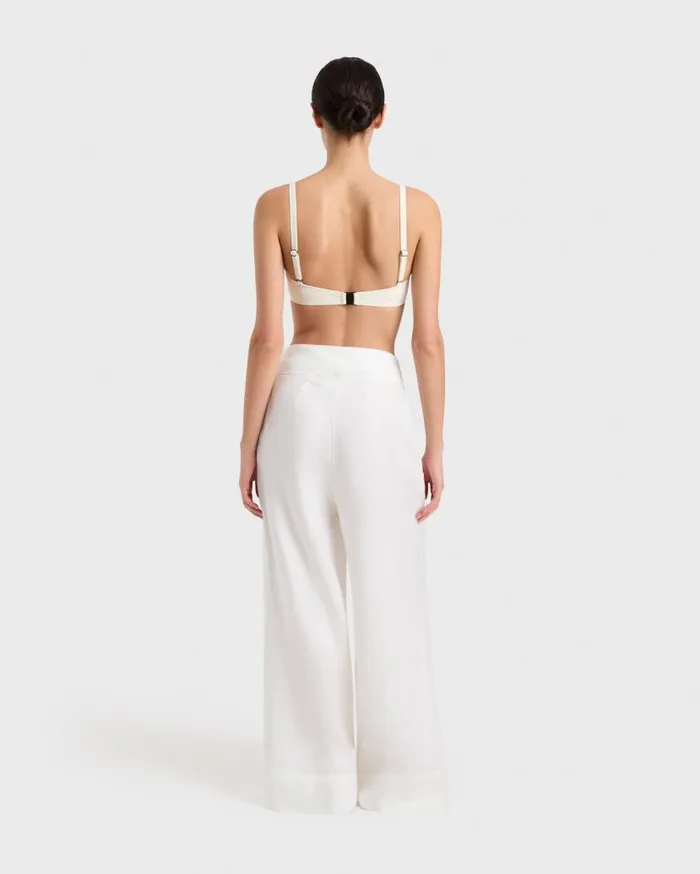 BONDI BORN Pants and Shorts Delphi High Waist Pant 8211 White 8211 Women