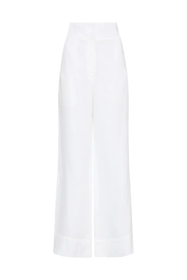 BONDI BORN Pants and Shorts Delphi High Waist Pant 8211 White 8211 Women
