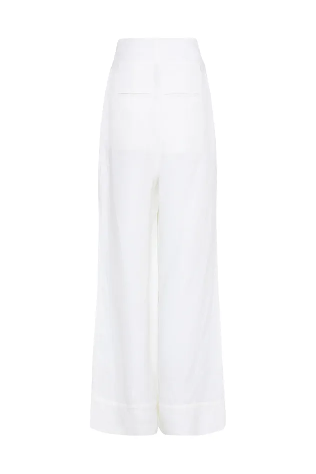 BONDI BORN Pants and Shorts Delphi High Waist Pant 8211 White 8211 Women