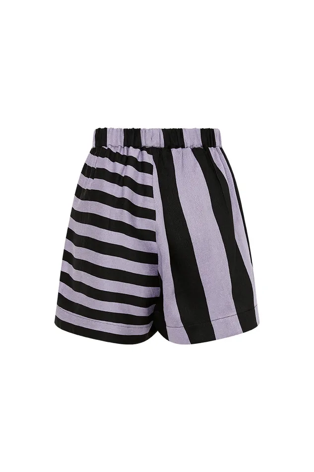 BONDI BORN Pants and Shorts Ios Short 8211 Purple Stripe 8211 Women