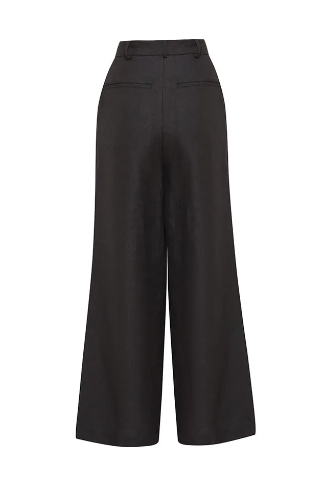 BONDI BORN Pants and Shorts Komodo Organic Linen Trouser 8211 Black 8211 Women