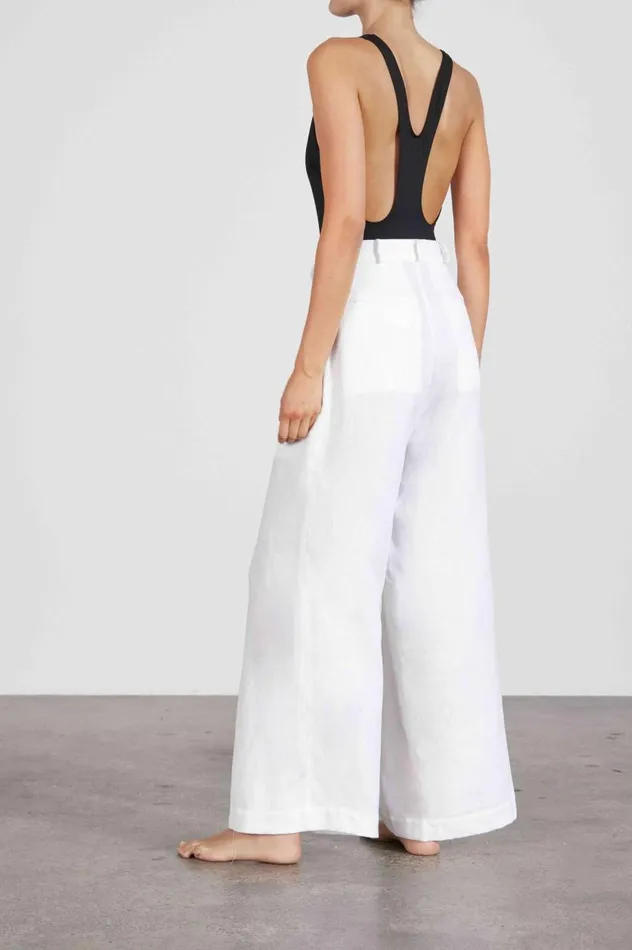 BONDI BORN Pants and Shorts Komodo Organic Linen Trouser 8211 White 8211 Women
