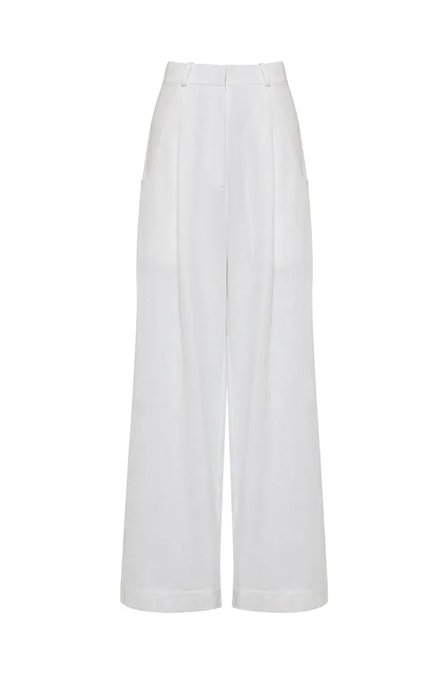 BONDI BORN Pants and Shorts Komodo Organic Linen Trouser 8211 White 8211 Women