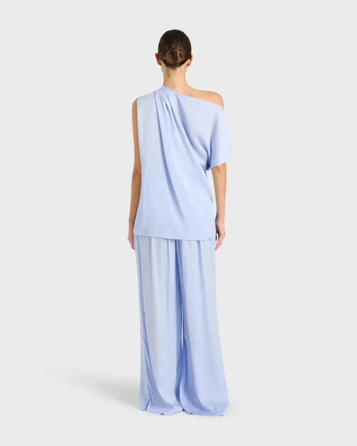 BONDI BORN Shirts and Tops Ardea Draped One Shoulder Top 8211 Hydrangea 8211 Women