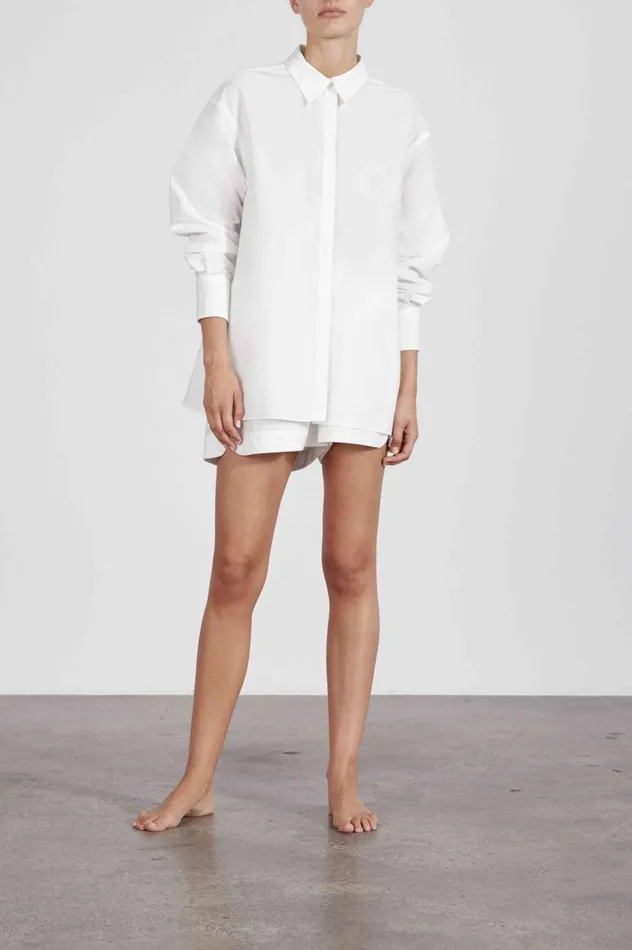 BONDI BORN Shirts and Tops Baros Long Sleeve Shirt 8211 White 8211 Women
