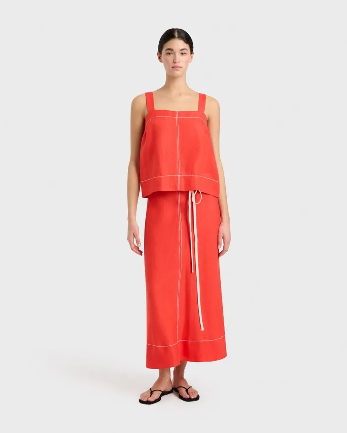 BONDI BORN Shirts and Tops Delphi Cami 8211 Scarlet 8211 Women