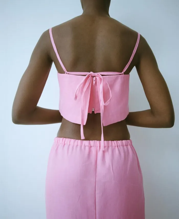 BONDI BORN Shirts and Tops Delphi Crop Bodice 8211 Rose 8211 Women