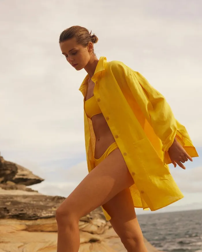 BONDI BORN Shirts and Tops Delphi Oversize Shirt Dress 8211 Daffodil 8211 Women BONDI BORN Shirts and Tops Delphi Oversize Shirt Dress 8211 Daffodil 8211 Women