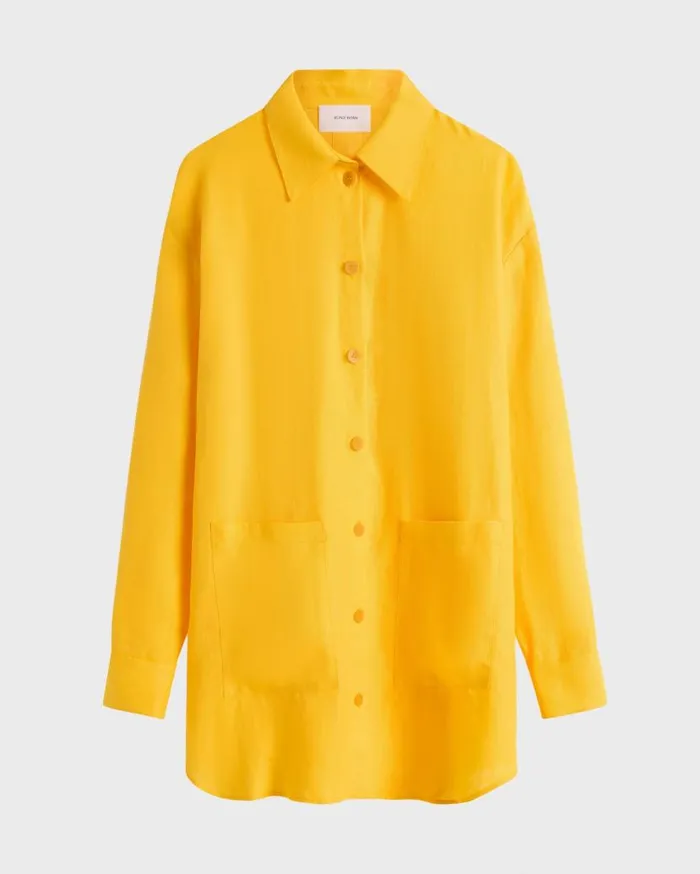 BONDI BORN Shirts and Tops Delphi Oversize Shirt Dress 8211 Daffodil 8211 Women BONDI BORN Shirts and Tops Delphi Oversize Shirt Dress 8211 Daffodil 8211 Women