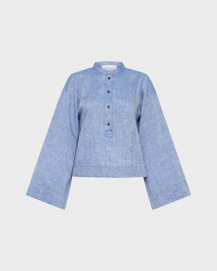 BONDI BORN Shirts and Tops Leiden Relaxed Sleeve Top 8211 Denim 8211 Women