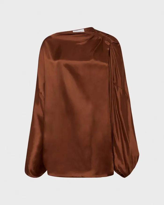 BONDI BORN Shirts and Tops Marfa Long Sleeve Blouse 8211 Copper 8211 Women