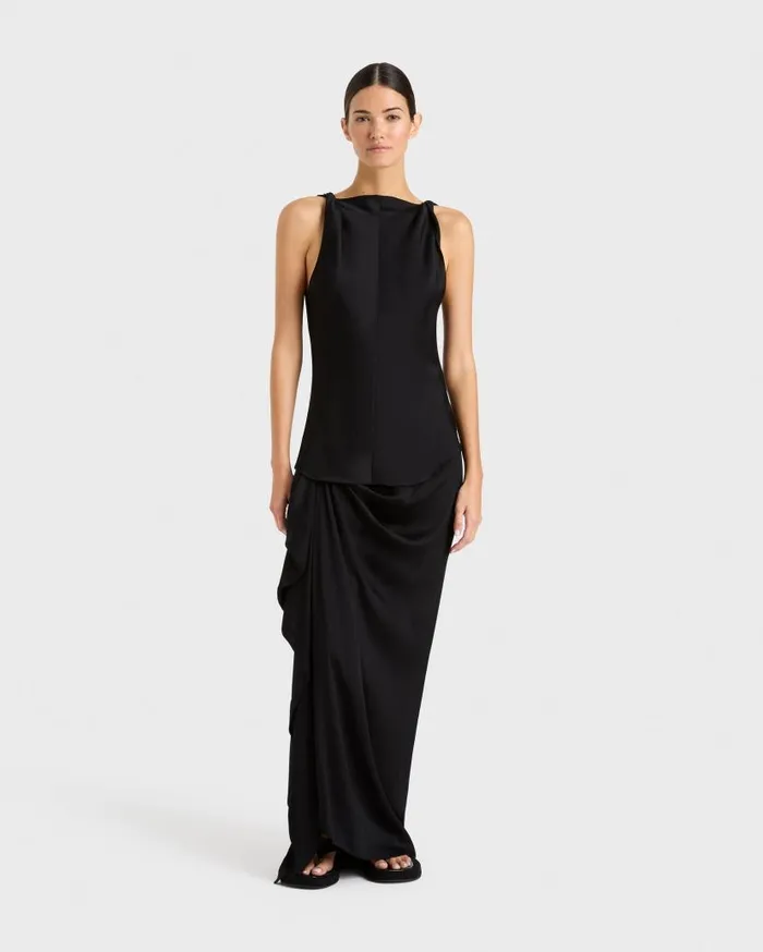 BONDI BORN Skirts Ardea Draped Skirt 8211 Black 8211 Women