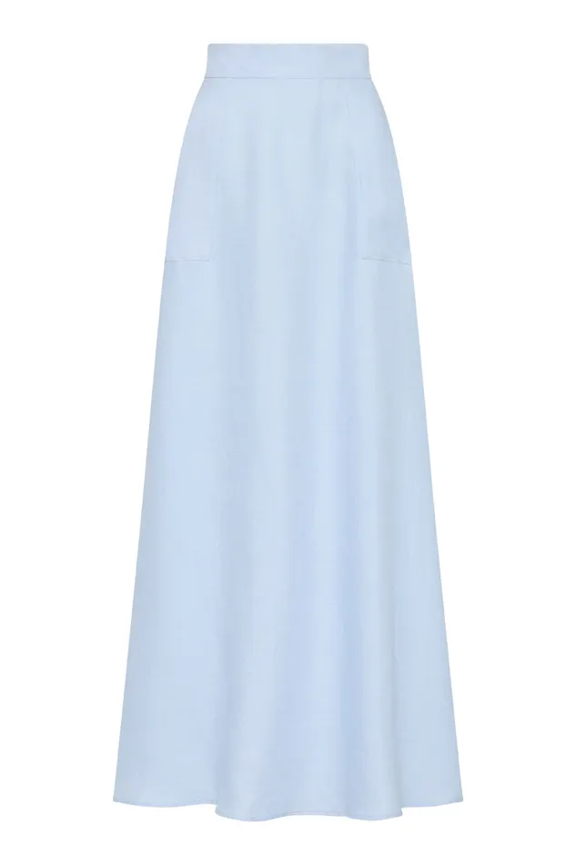 BONDI BORN Skirts Delphi ALine Maxi Skirt 8211 Azul 8211 Women