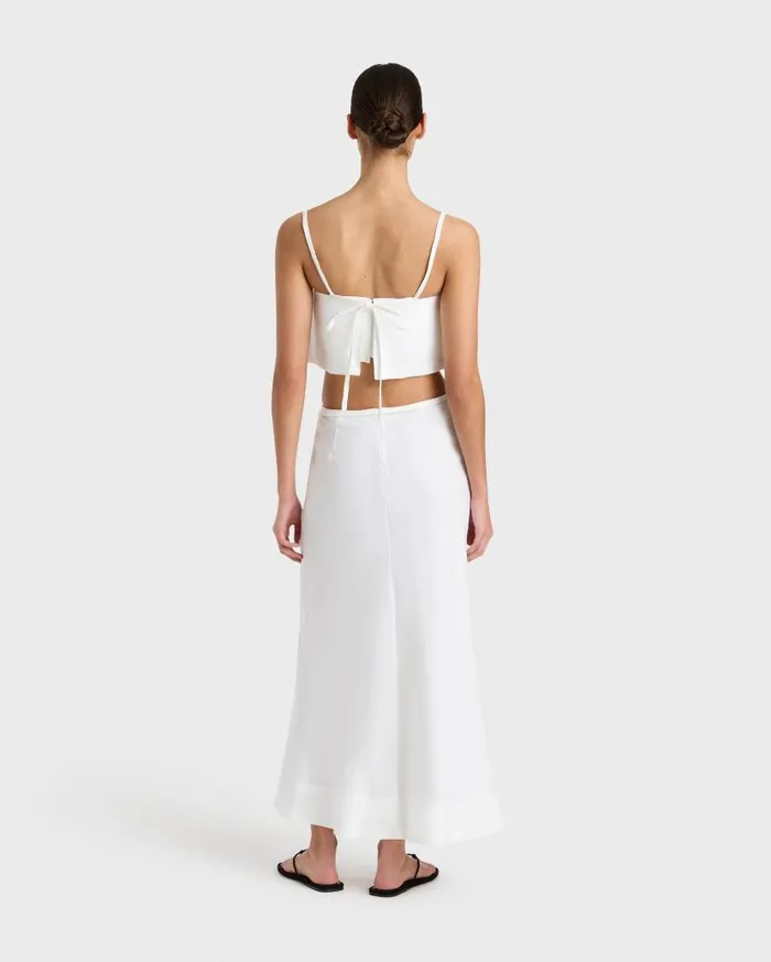 BONDI BORN Skirts Delphi Bias Cut Linen Maxi Skirt 8211 White 8211 Women BONDI BORN Skirts Delphi Bias Cut Linen Maxi Skirt 8211 White 8211 Women