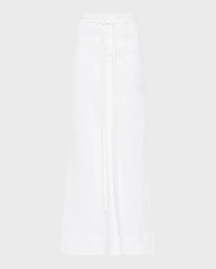 BONDI BORN Skirts Delphi Bias Cut Linen Maxi Skirt 8211 White 8211 Women BONDI BORN Skirts Delphi Bias Cut Linen Maxi Skirt 8211 White 8211 Women
