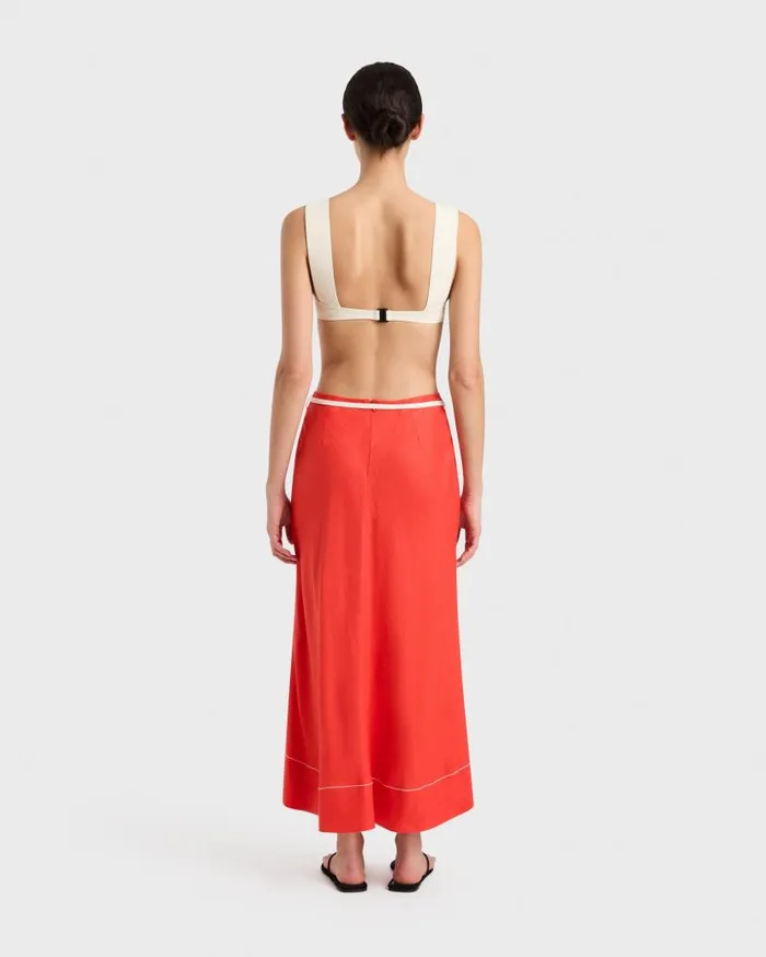 BONDI BORN Skirts Delphi Bias Cut Maxi Skirt 8211 Scarlet 8211 Women BONDI BORN Skirts Delphi Bias Cut Maxi Skirt 8211 Scarlet 8211 Women