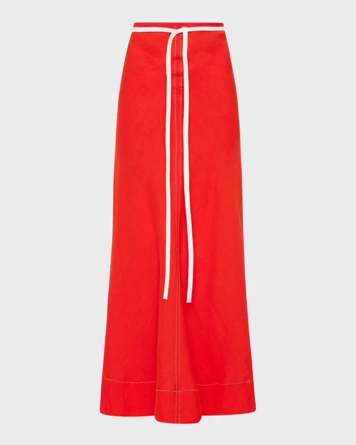 BONDI BORN Skirts Delphi Bias Cut Maxi Skirt 8211 Scarlet 8211 Women BONDI BORN Skirts Delphi Bias Cut Maxi Skirt 8211 Scarlet 8211 Women