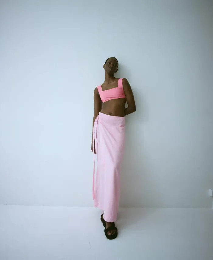 BONDI BORN Skirts Leiden Wrap Skirt 8211 Pink 8211 Women
