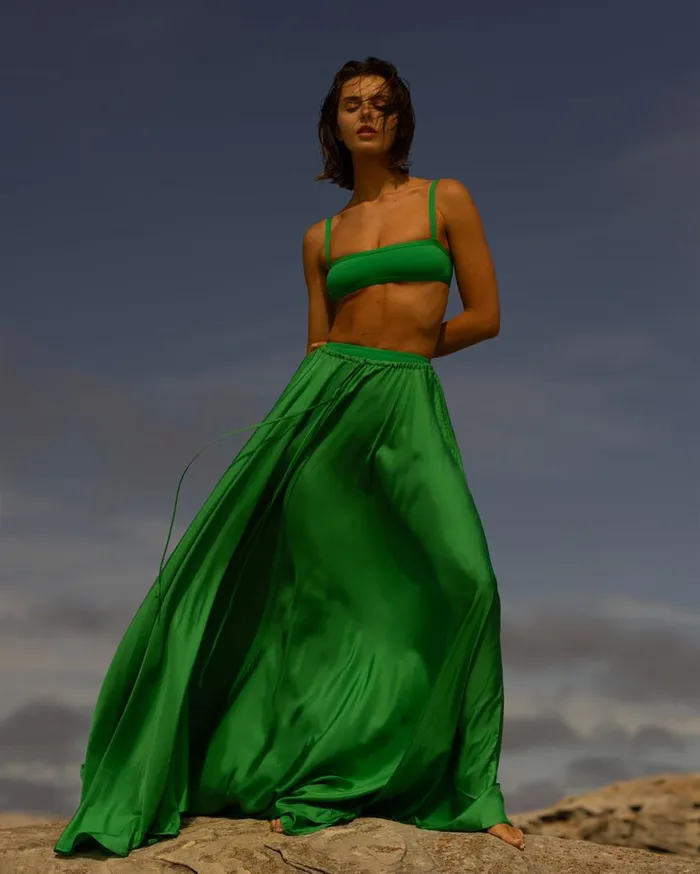 BONDI BORN Skirts Marfa Maxi Circle Skirt 8211 Kelly 8211 Women